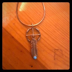 100% sterling silver dreamcatcher pendant w/ chain